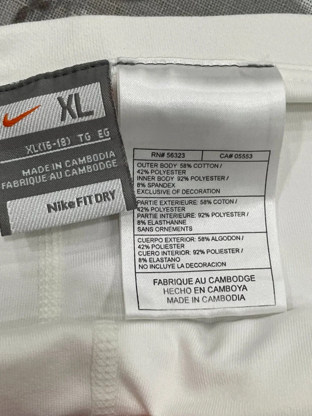 Nike Dri-FIT White Tennis Skort Skirt Built-In Shorts Women’s XL Athleisure